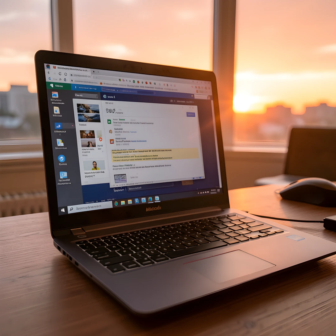 Morning Computer Scene