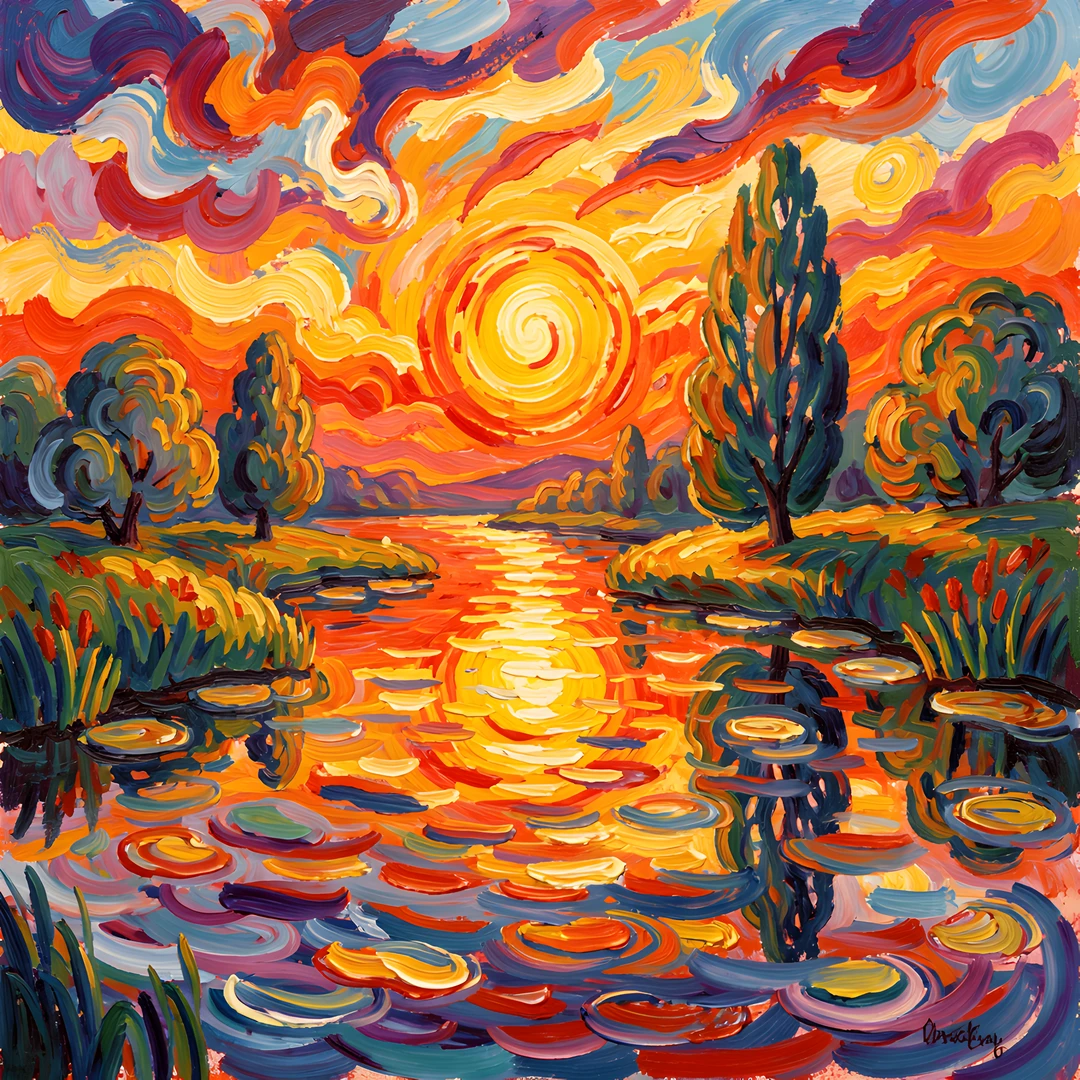 Impressionist Water Lilies