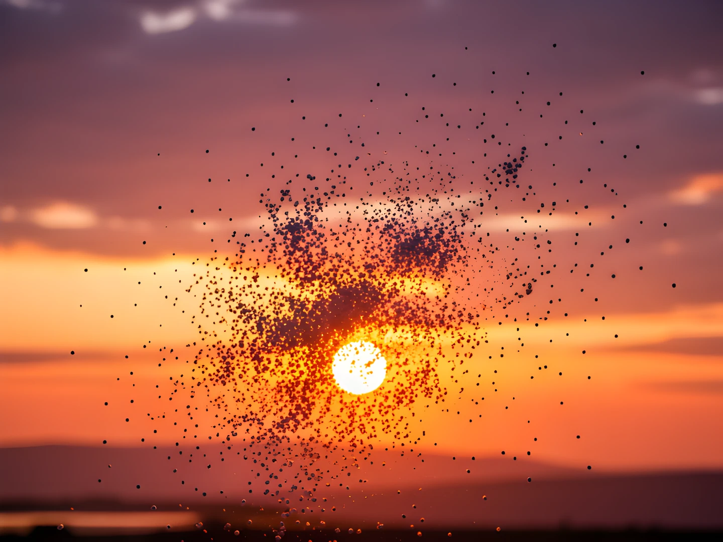 Particle Blast Sunset