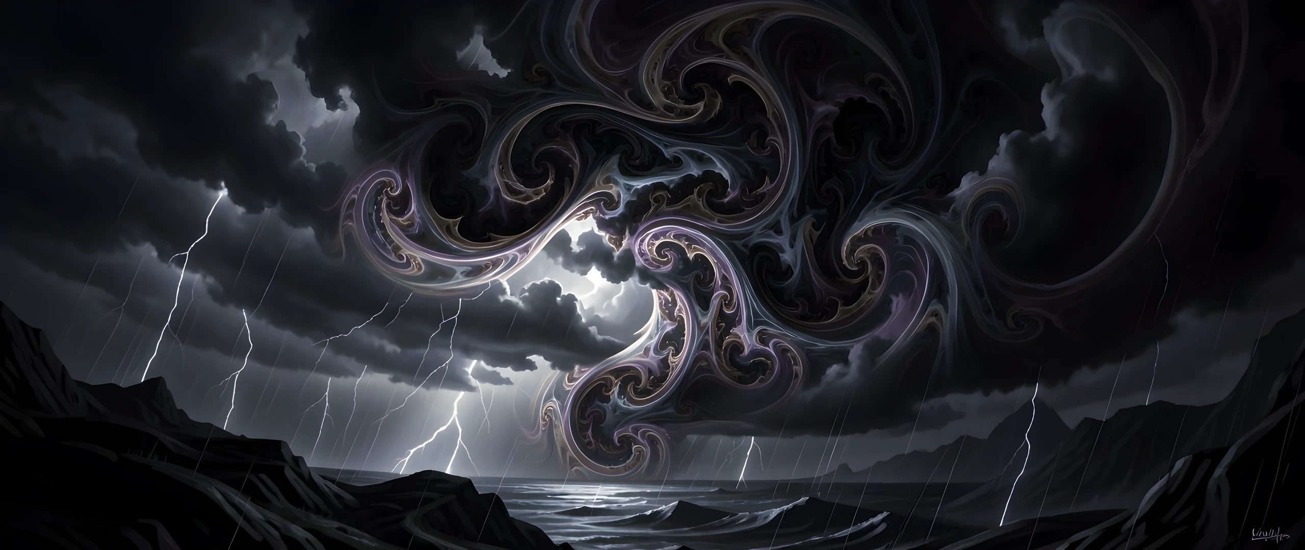 Dark Storm Fractals