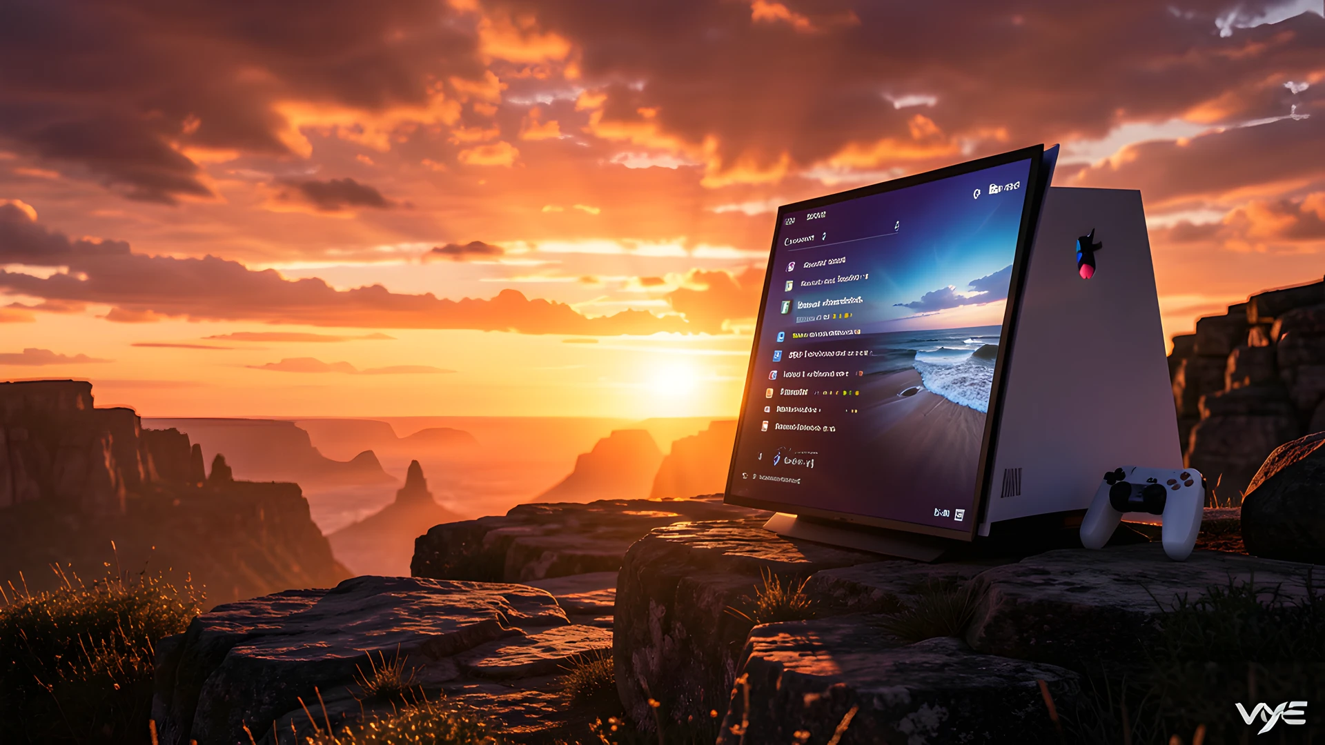 Gaming Console Sunset