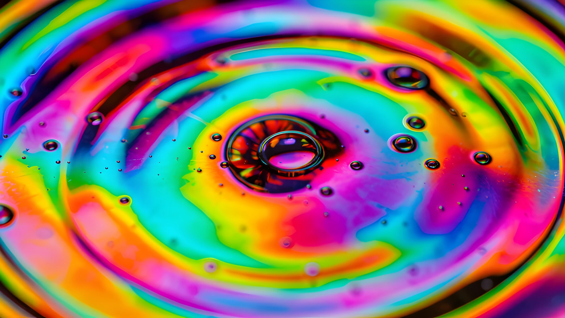 Oil Droplet Ripples