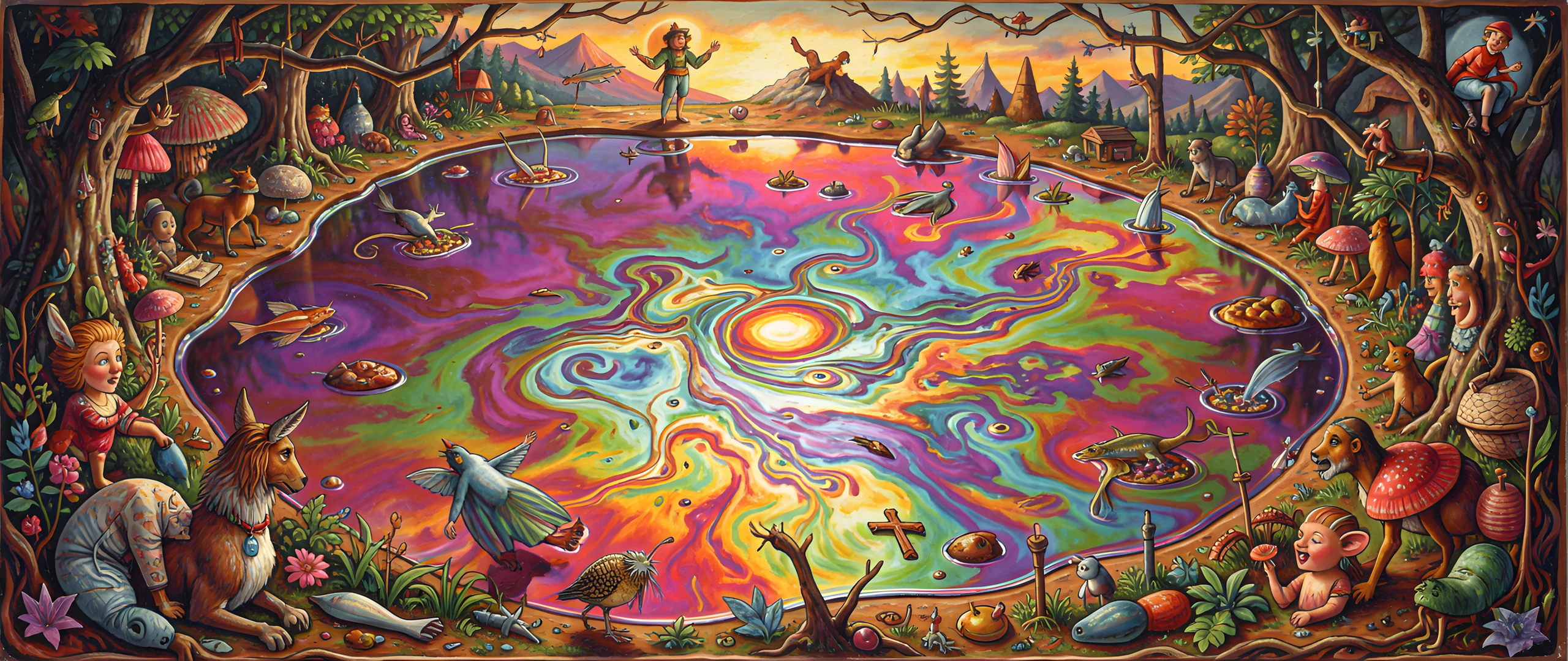 Glowing Oil Slick