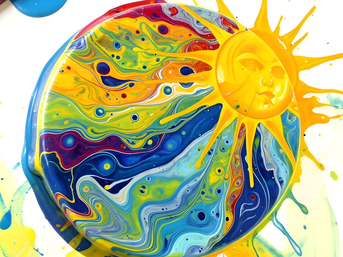 Rainbow Cosmic Bloom