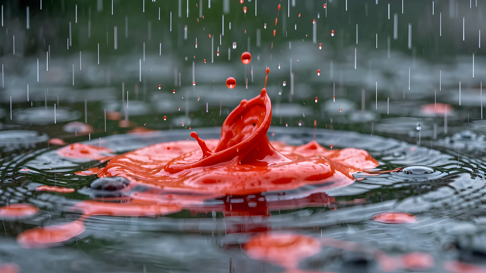 Ink Droplet Ripples