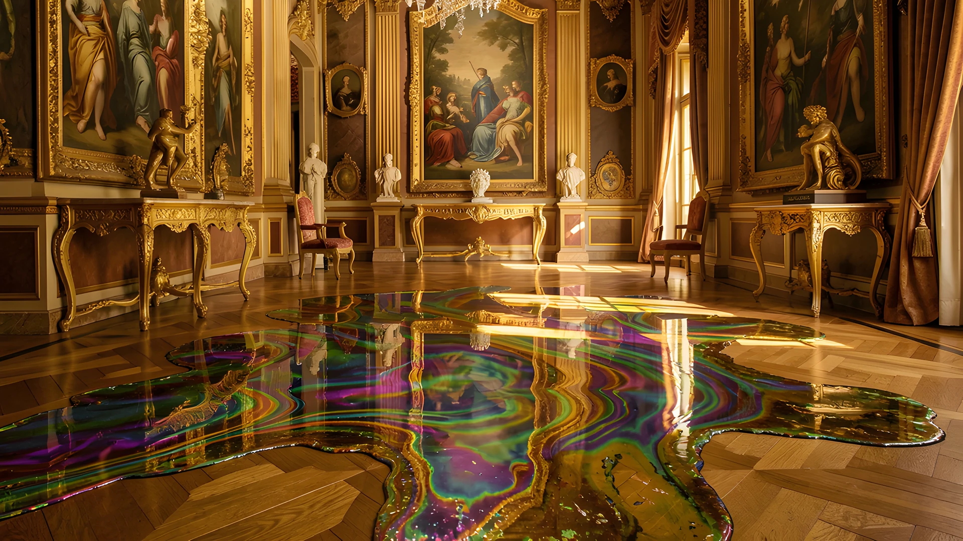 Glowing Hallway Rainbow