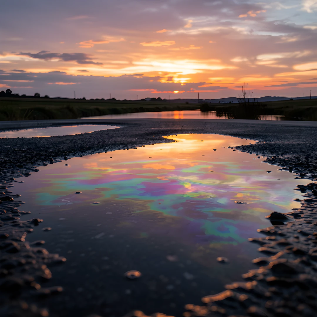 Golden Iridescent Waves