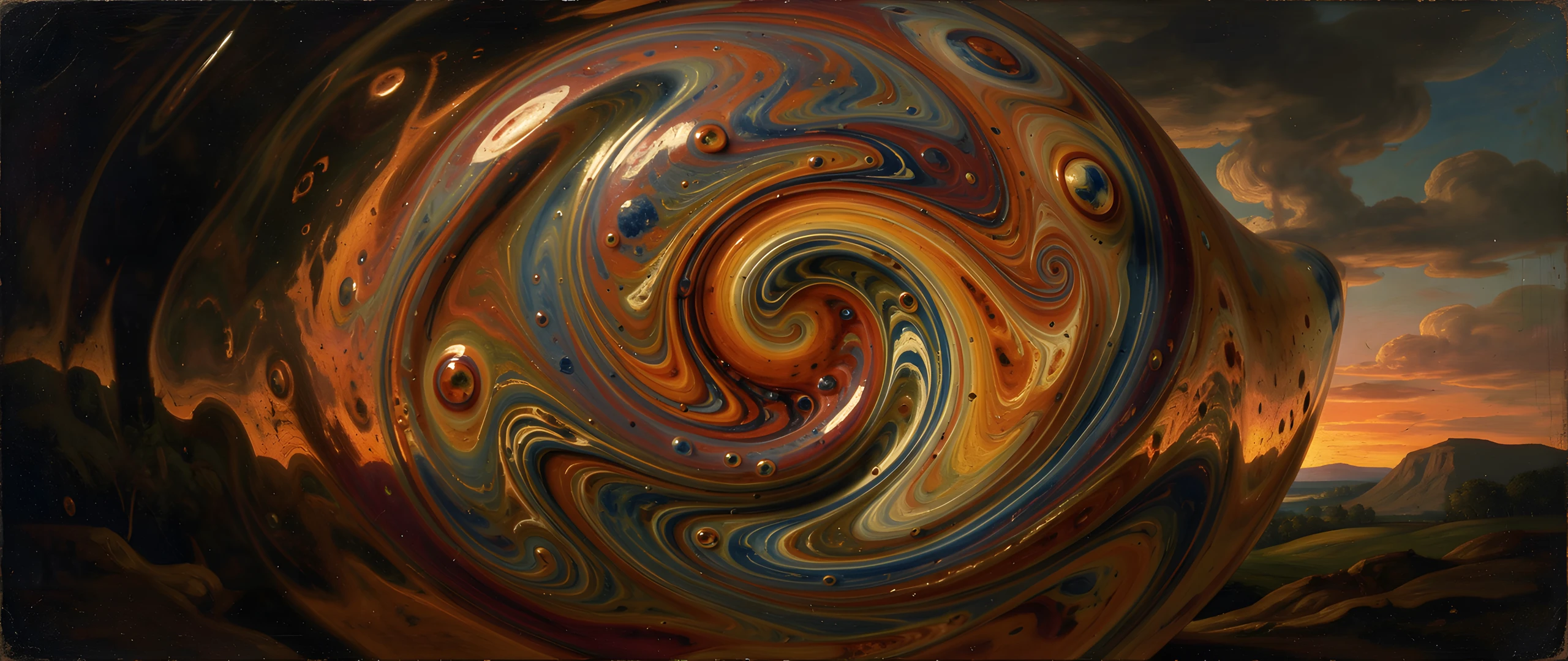 Marble Sunset Swirl