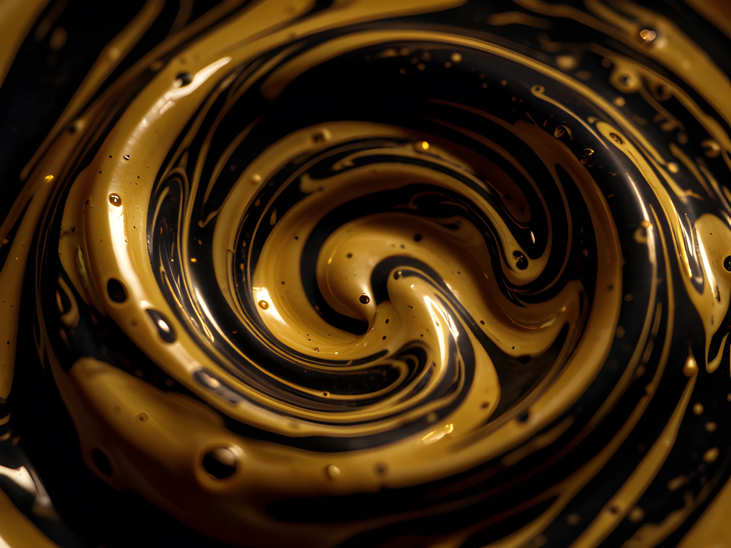 Golden Liquid Swirl