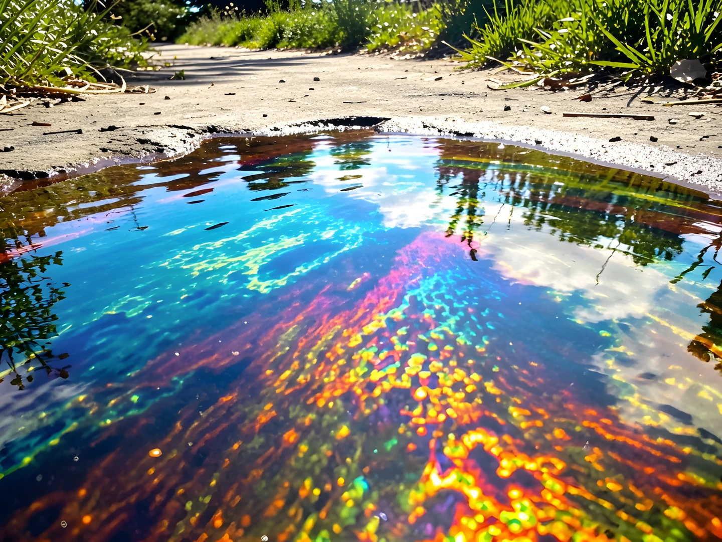 Rainbow Oil Sheen
