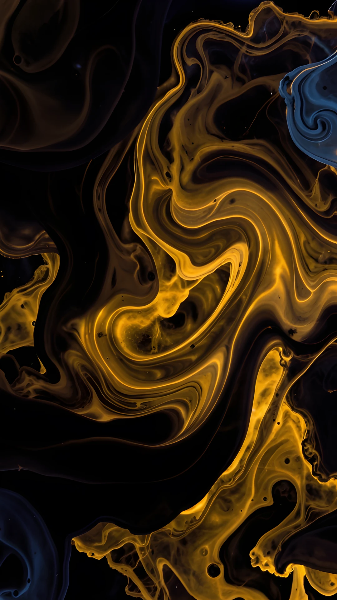 Golden Ink Swirl