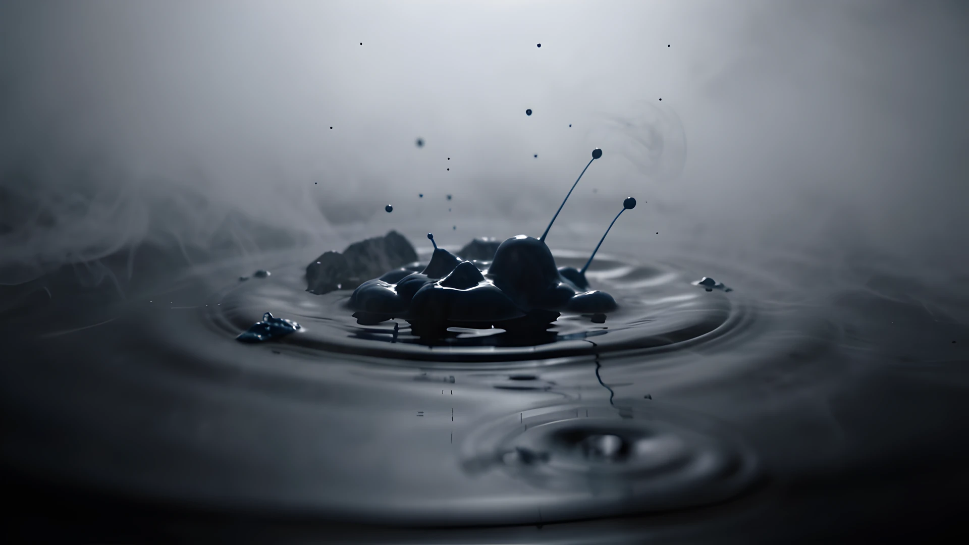 Inky Misty Water