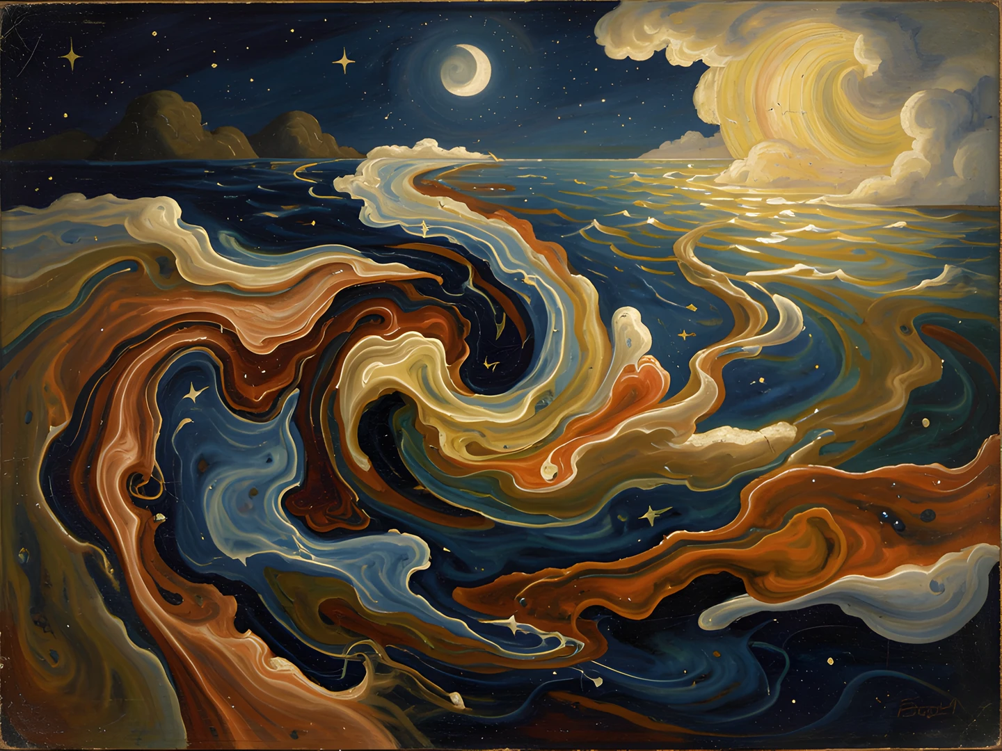 Ink Night Swirls