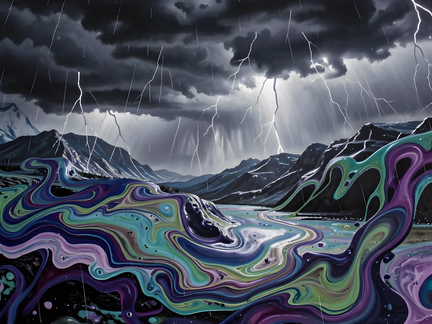 Acrylic Swirl Storm
