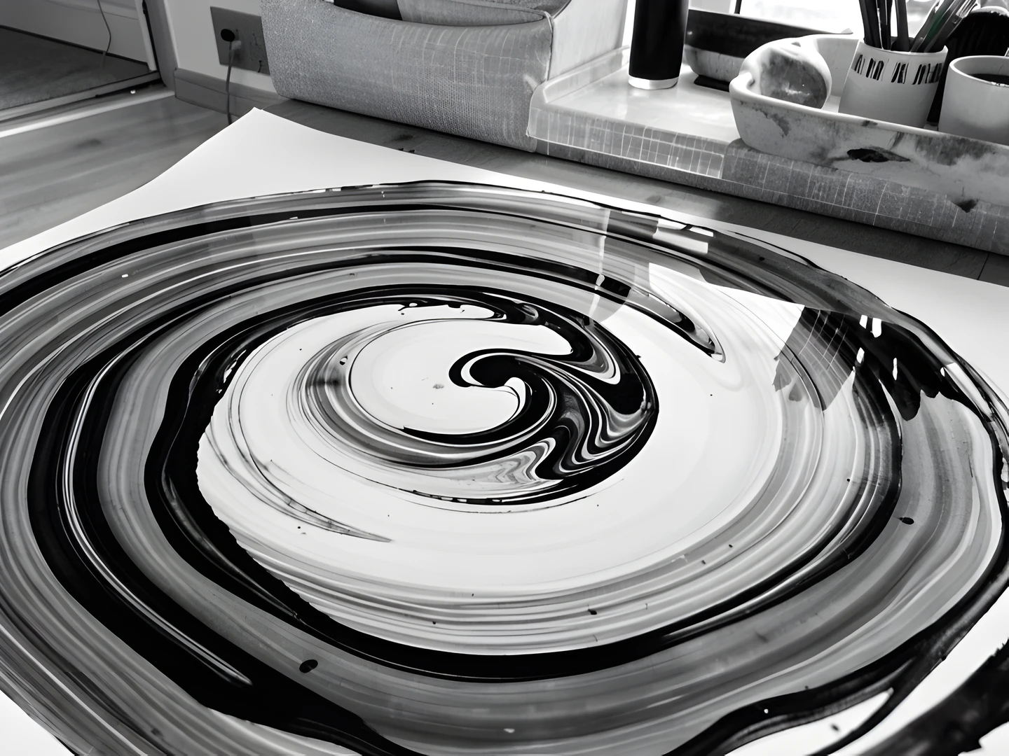 Inky Water Swirl