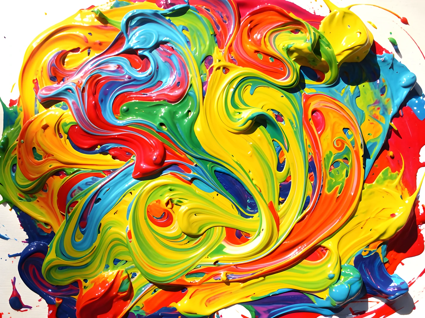 Rainbow Splatter Effect