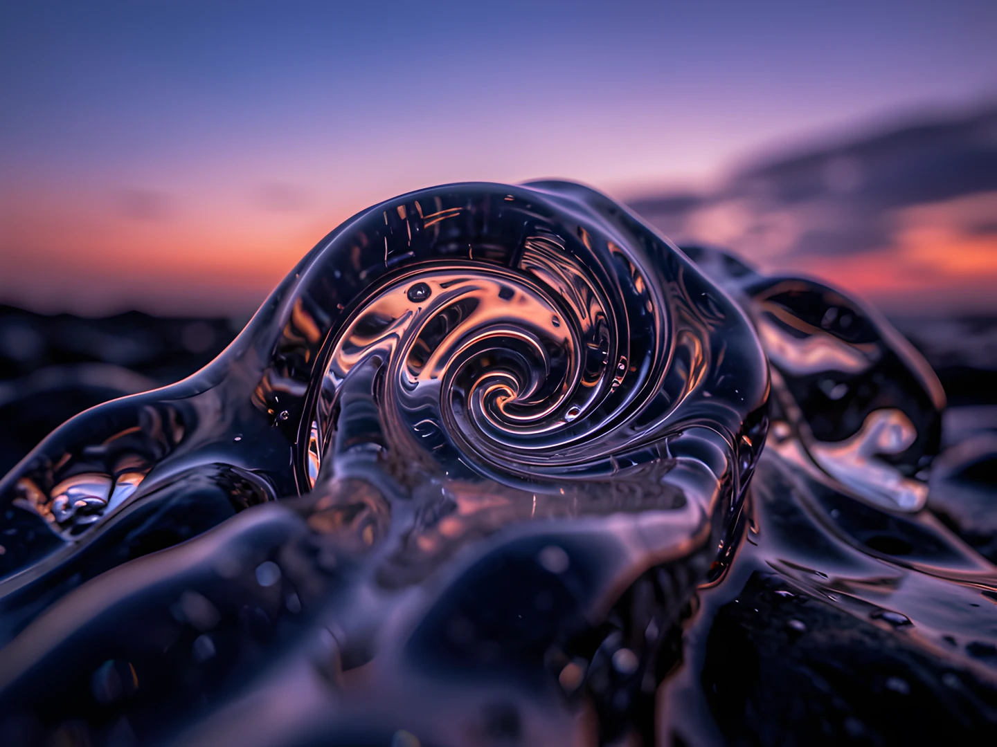 Marble Sunset Swirl