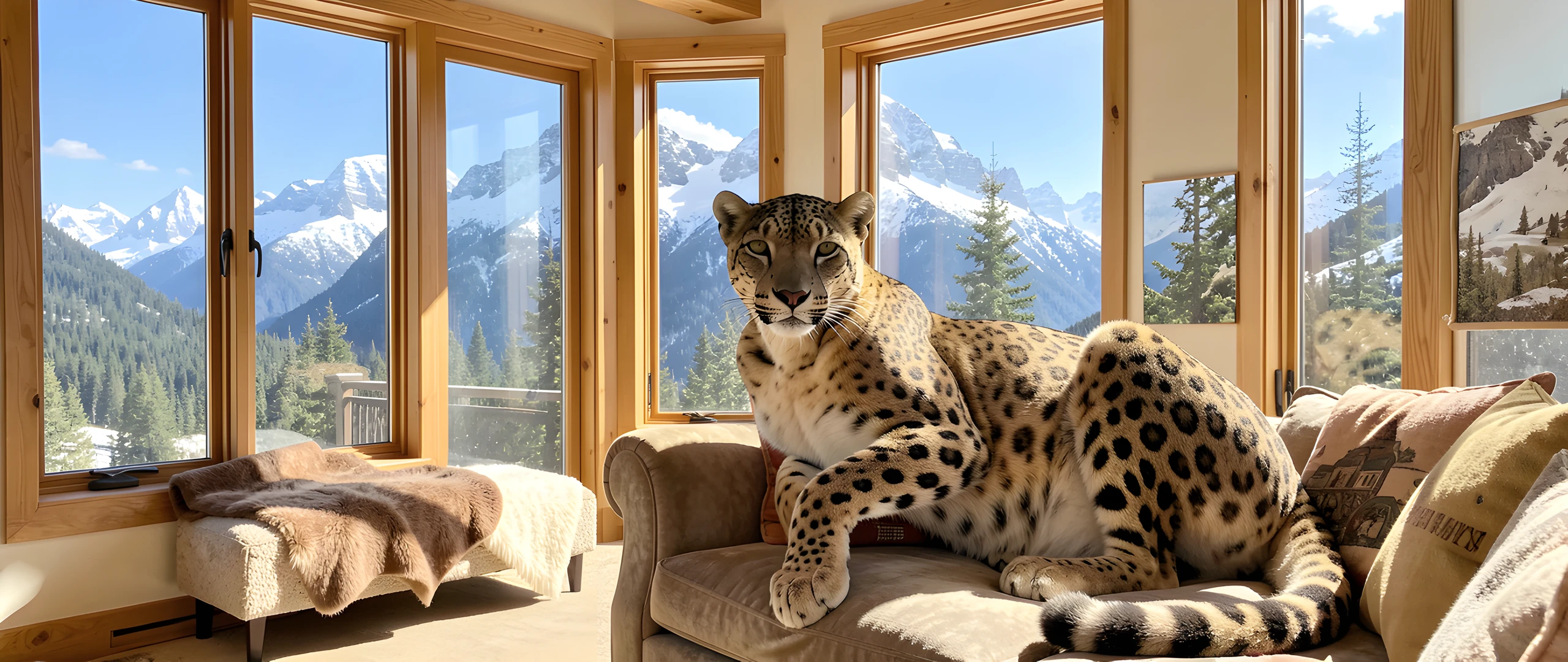Snow Leopard Scene