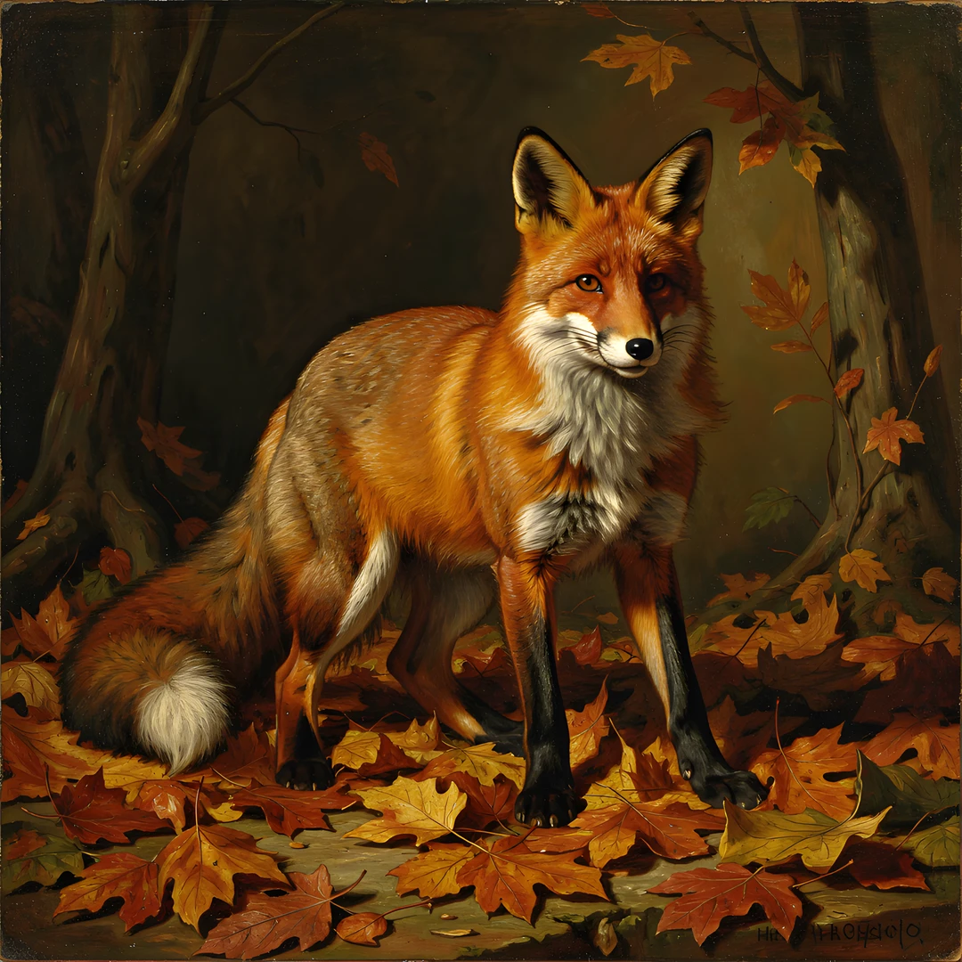 Golden Autumn Fox