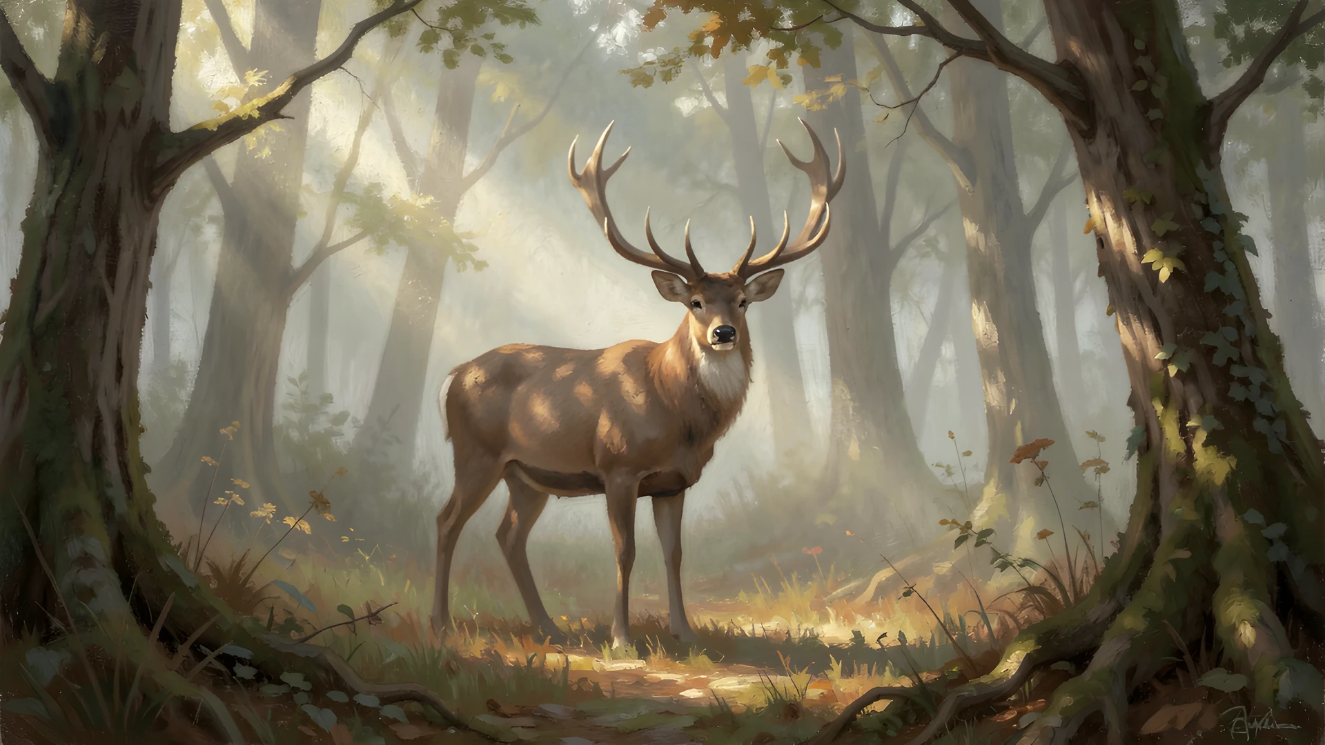 Misty Morning Landscape