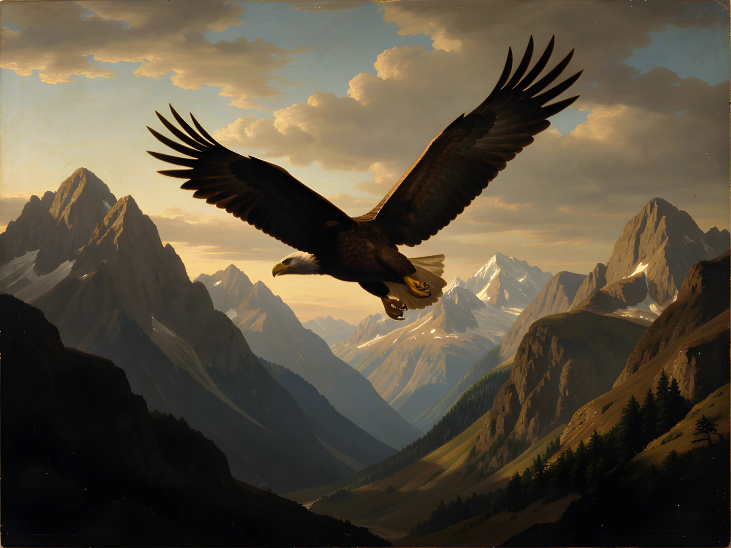 Eagle Moonlight Soar