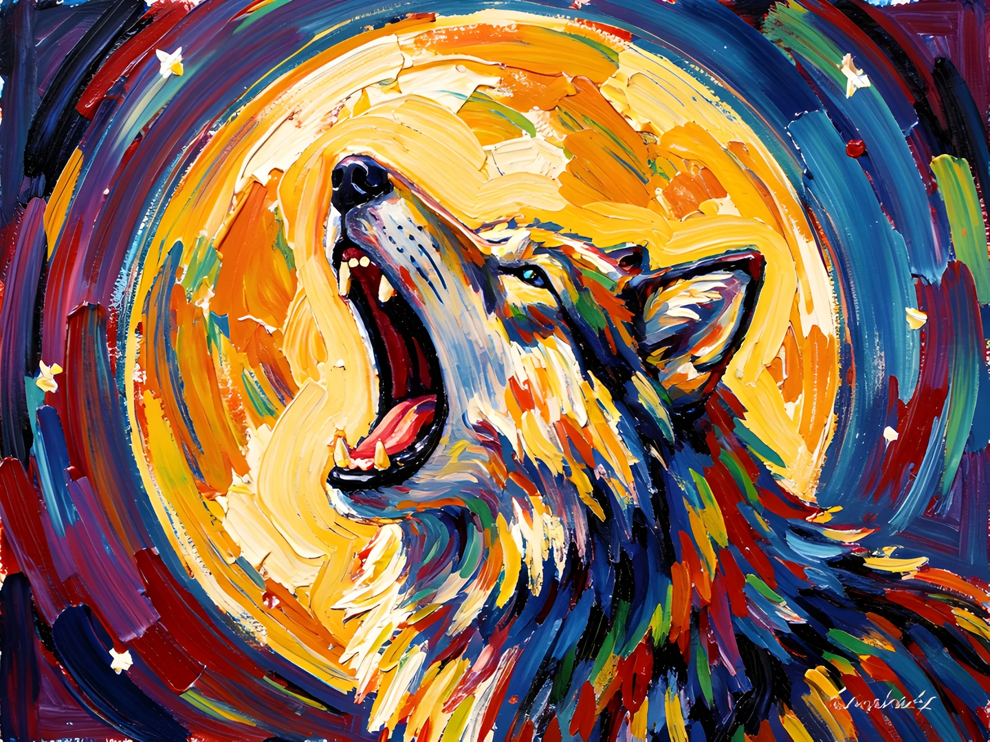 Impressionist Moon Night