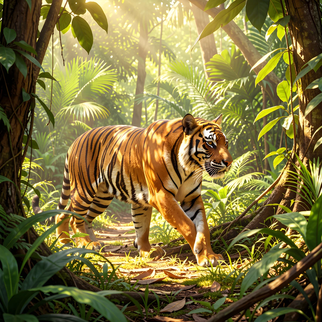 Tiger Jungle Sunset