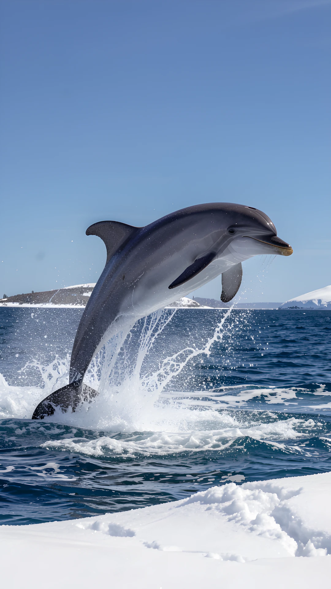 Winter Dolphin Leap