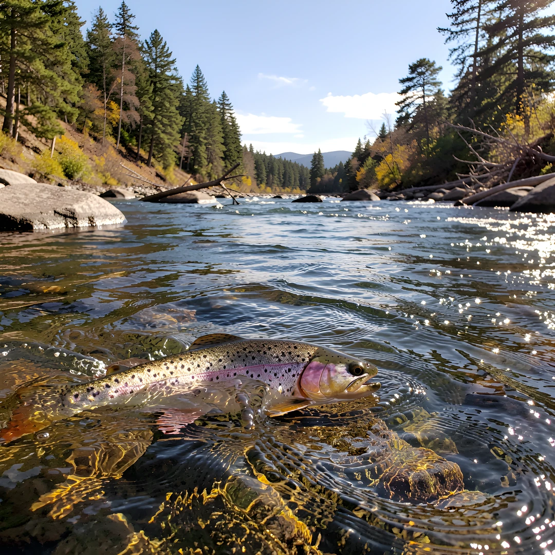 River Salmon Leap
