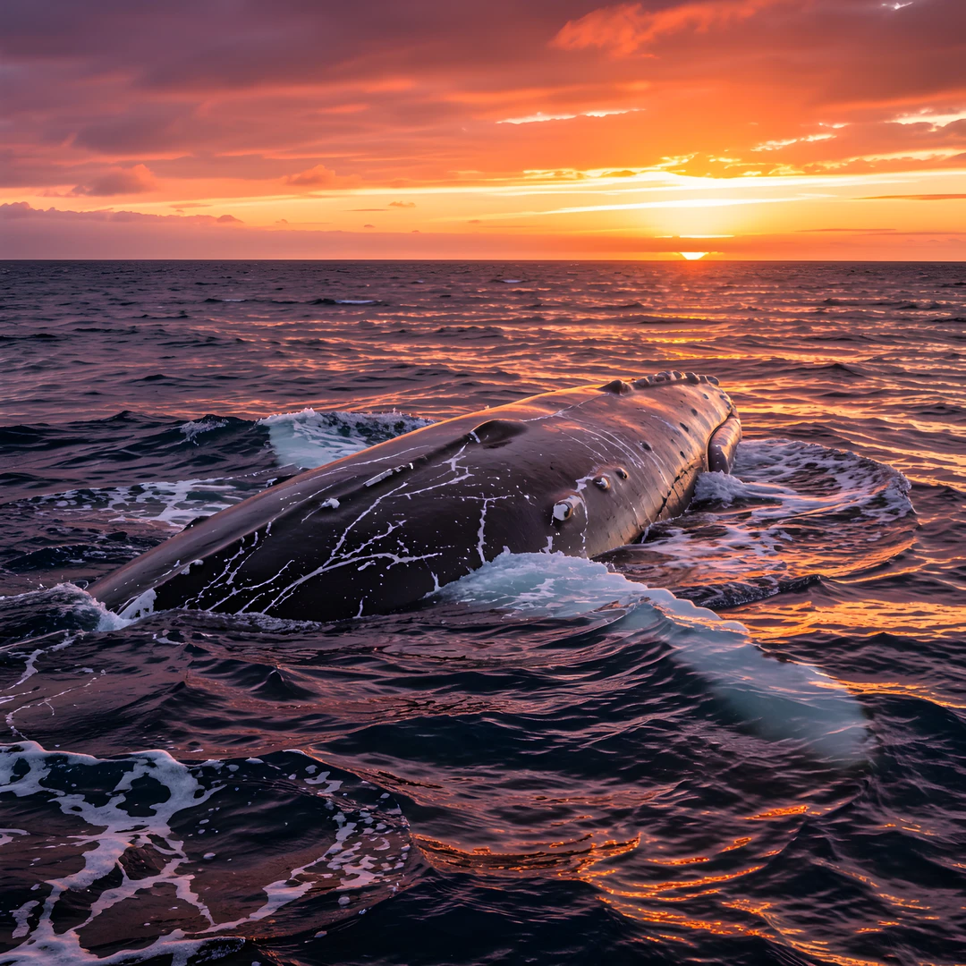 Whale Sunset Horizon