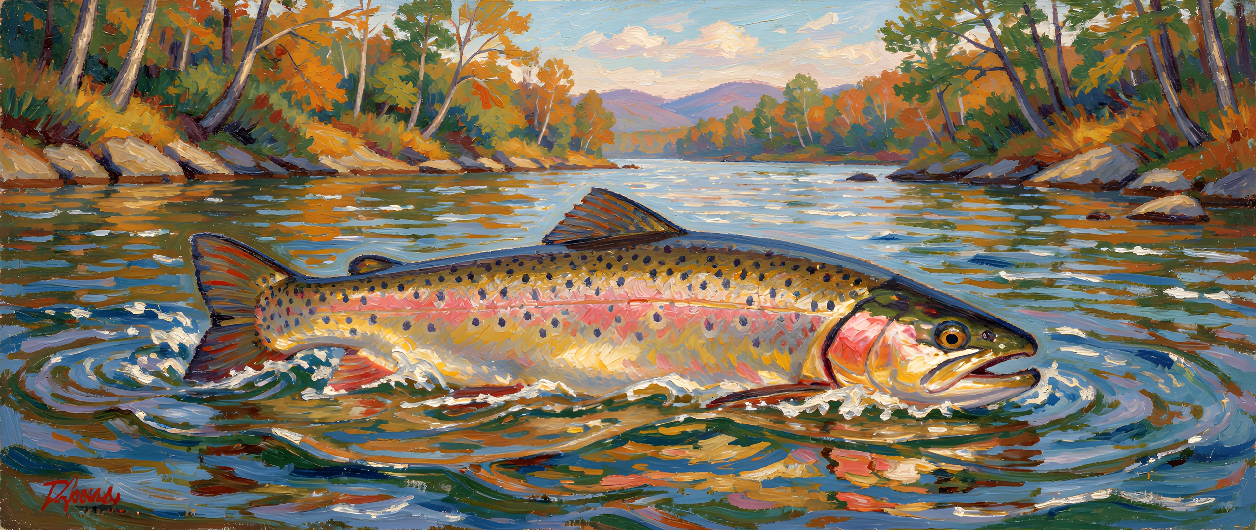 Salmon Water Scene