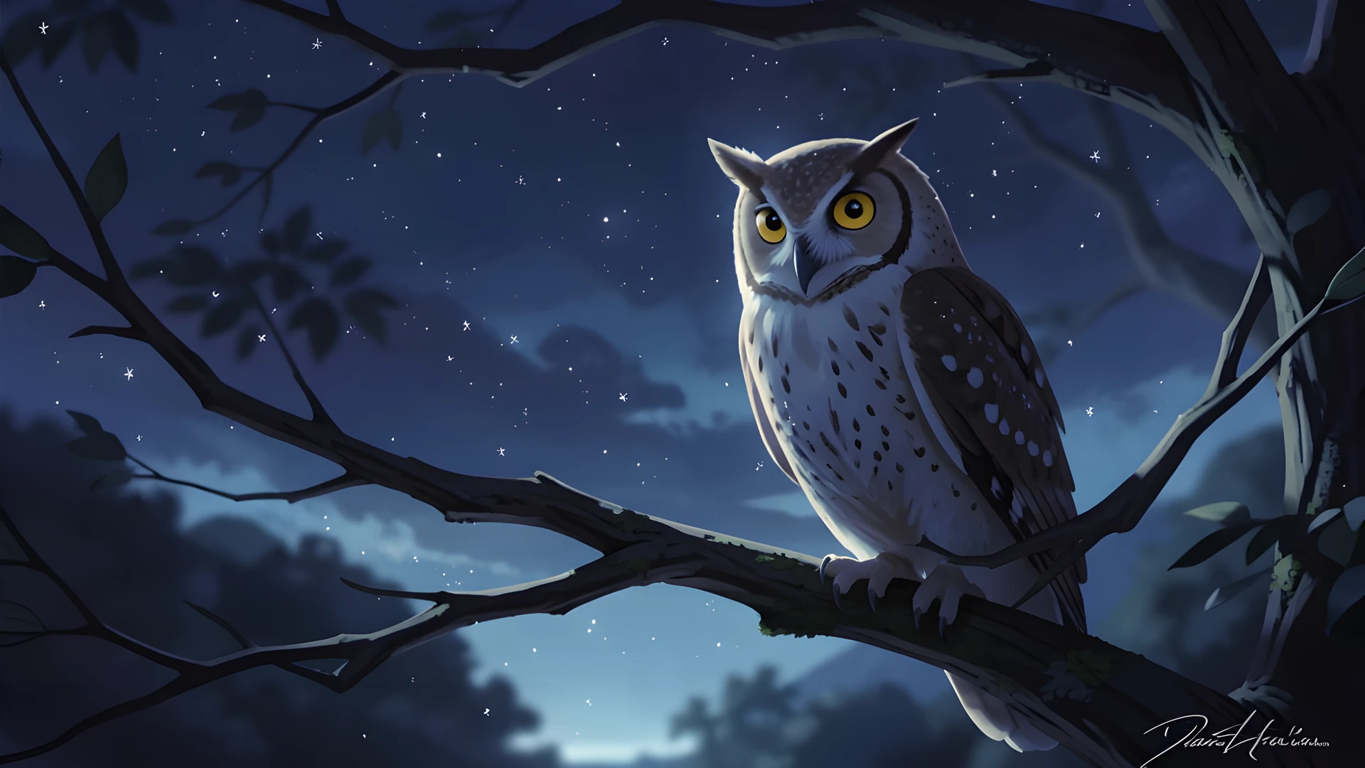 Moonlit Night Owl
