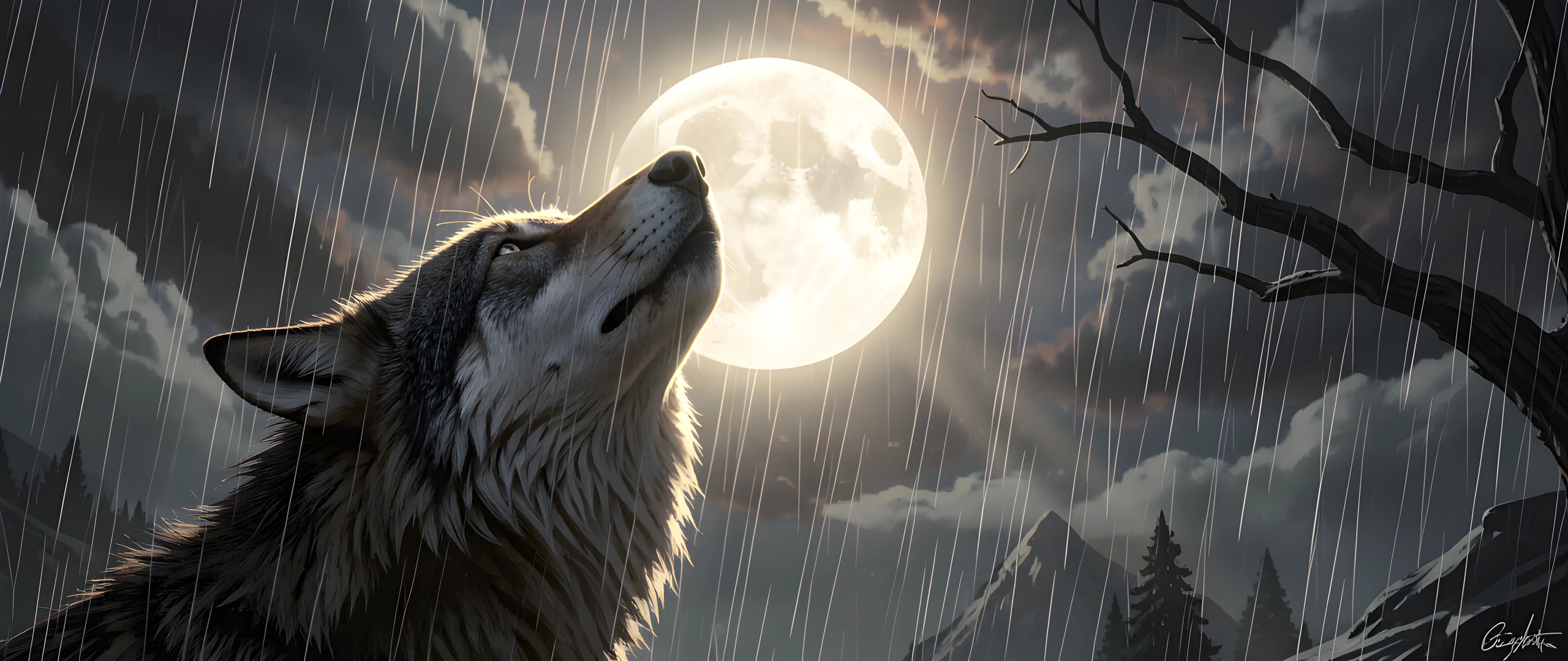 Moonlit Forest Night