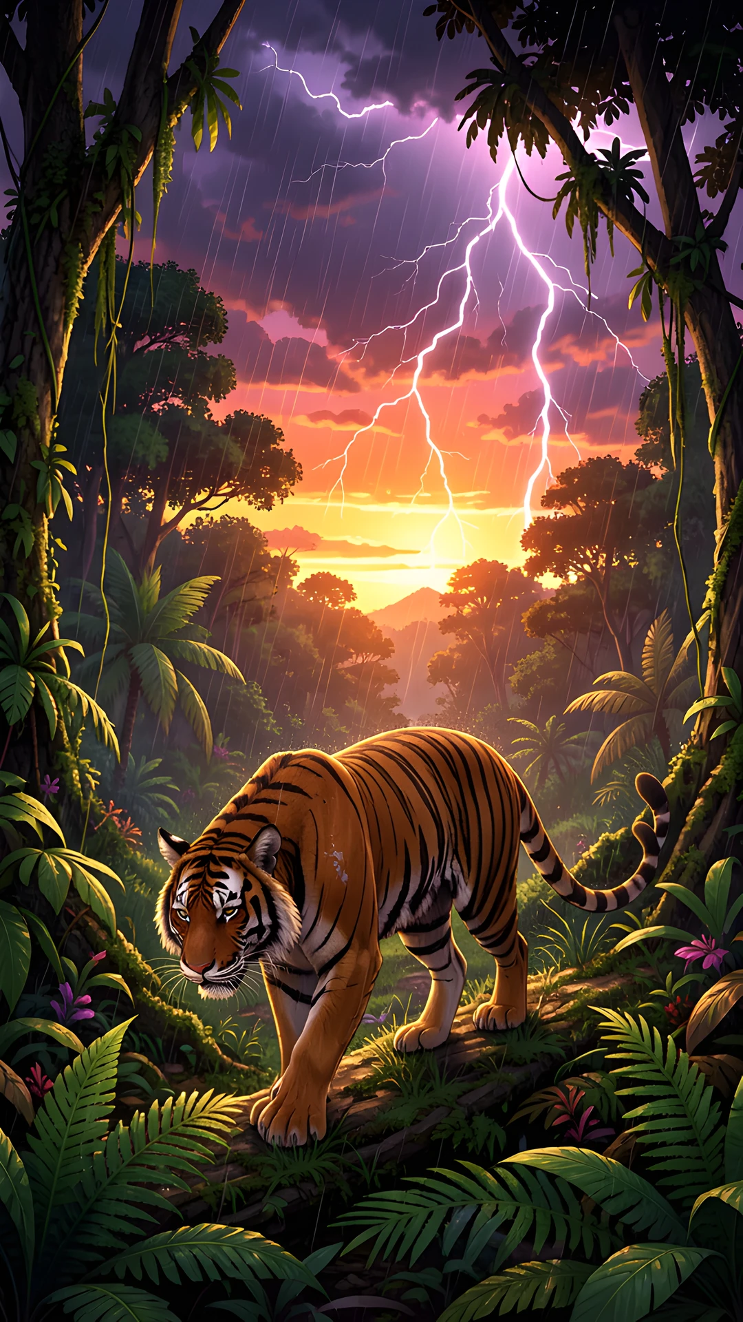 Tiger Storm Sunset