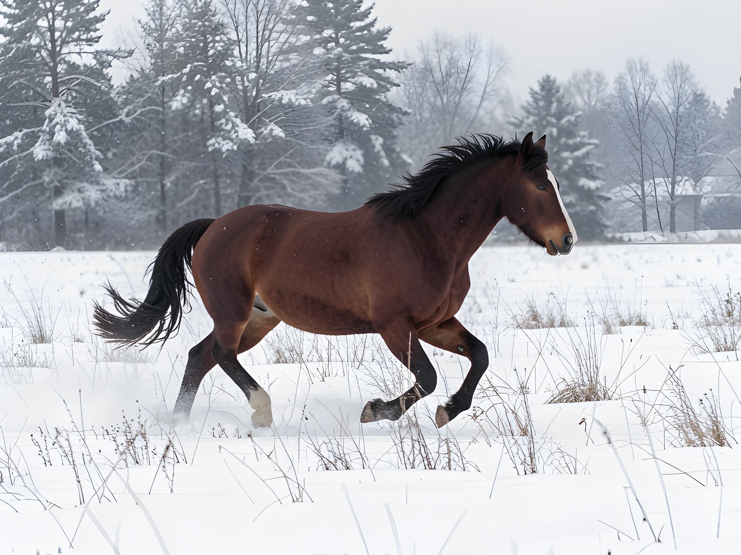 Winter Equine Scene