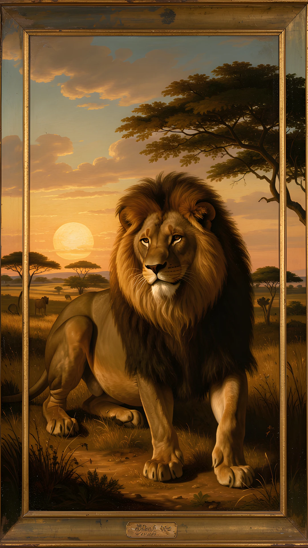 Lion In Sunset