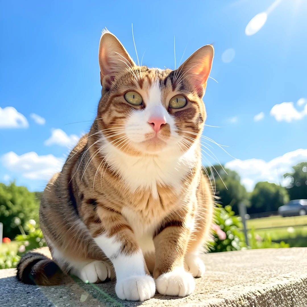 Sunlit Feline Window