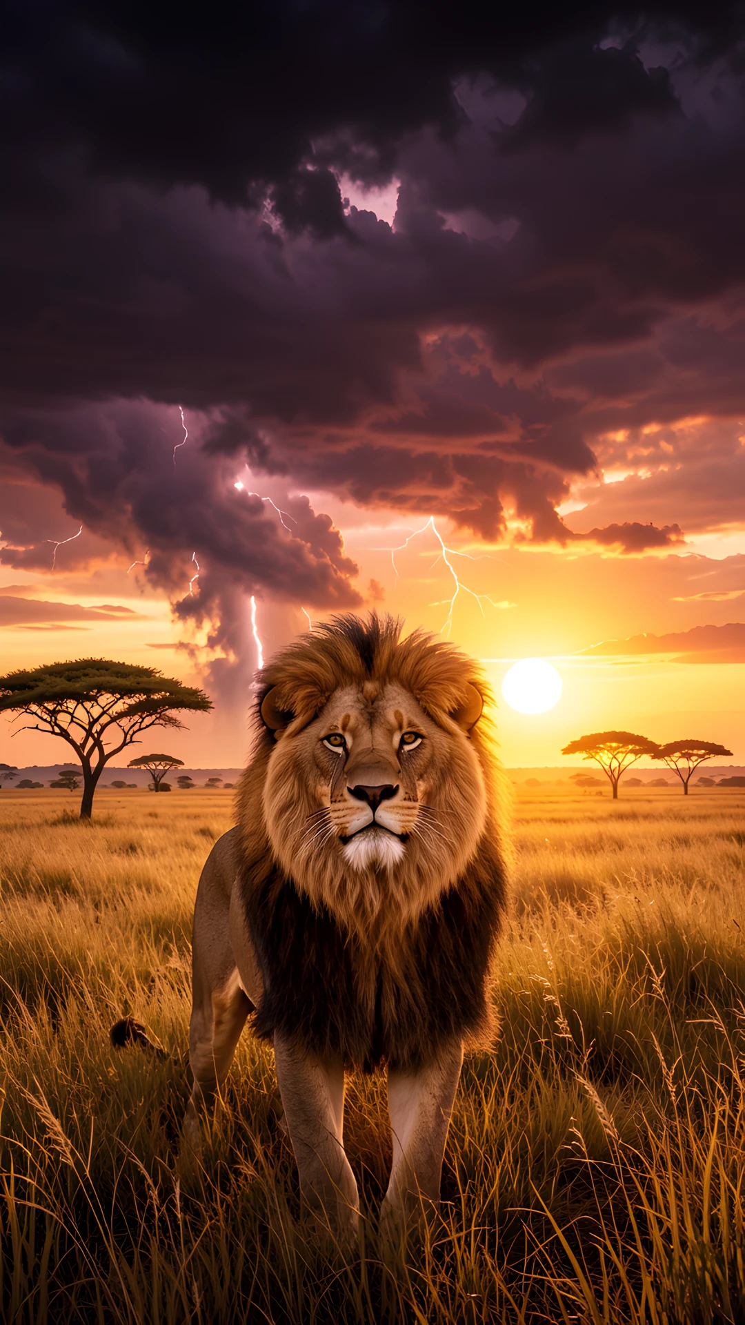 African Sunset Storm