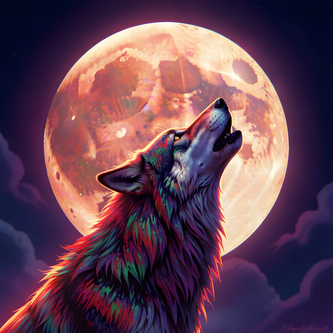 Moonlit Wolf Pack
