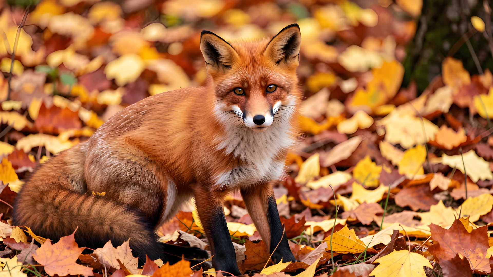 Woodland Autumn Scene