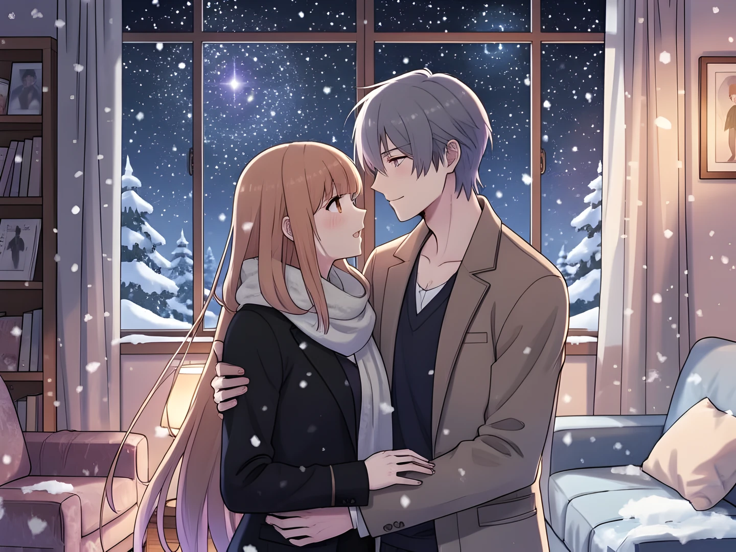Winter Night Scene