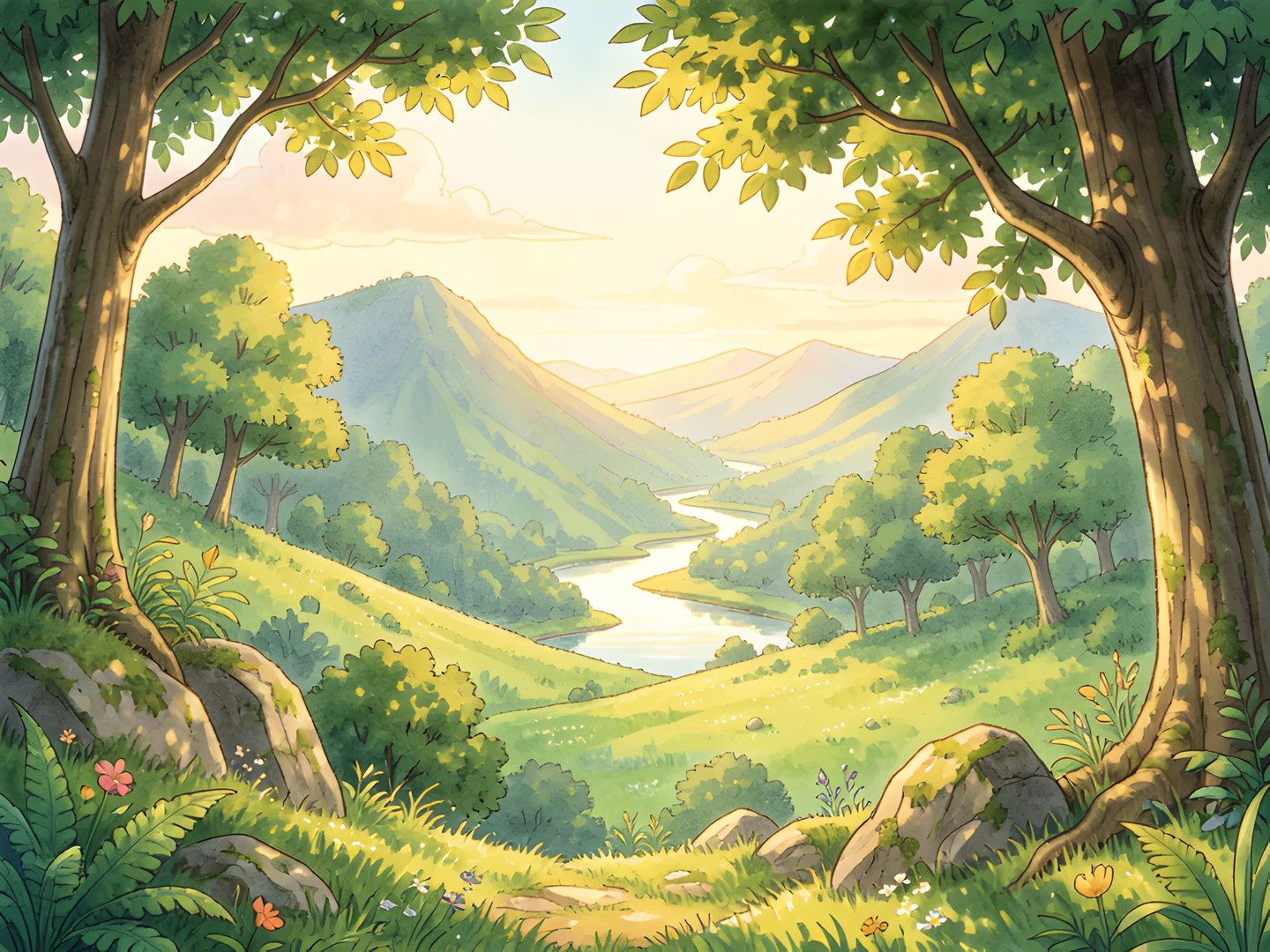 Whimsical Woodland Scene