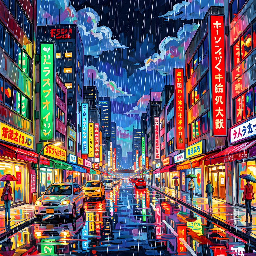 Cityscape Brushstroke