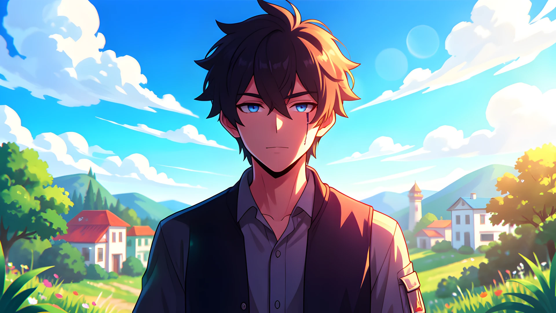Gloomy Sunset Boy
