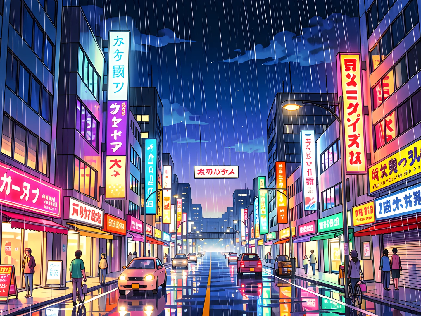 Rainy Cityscape