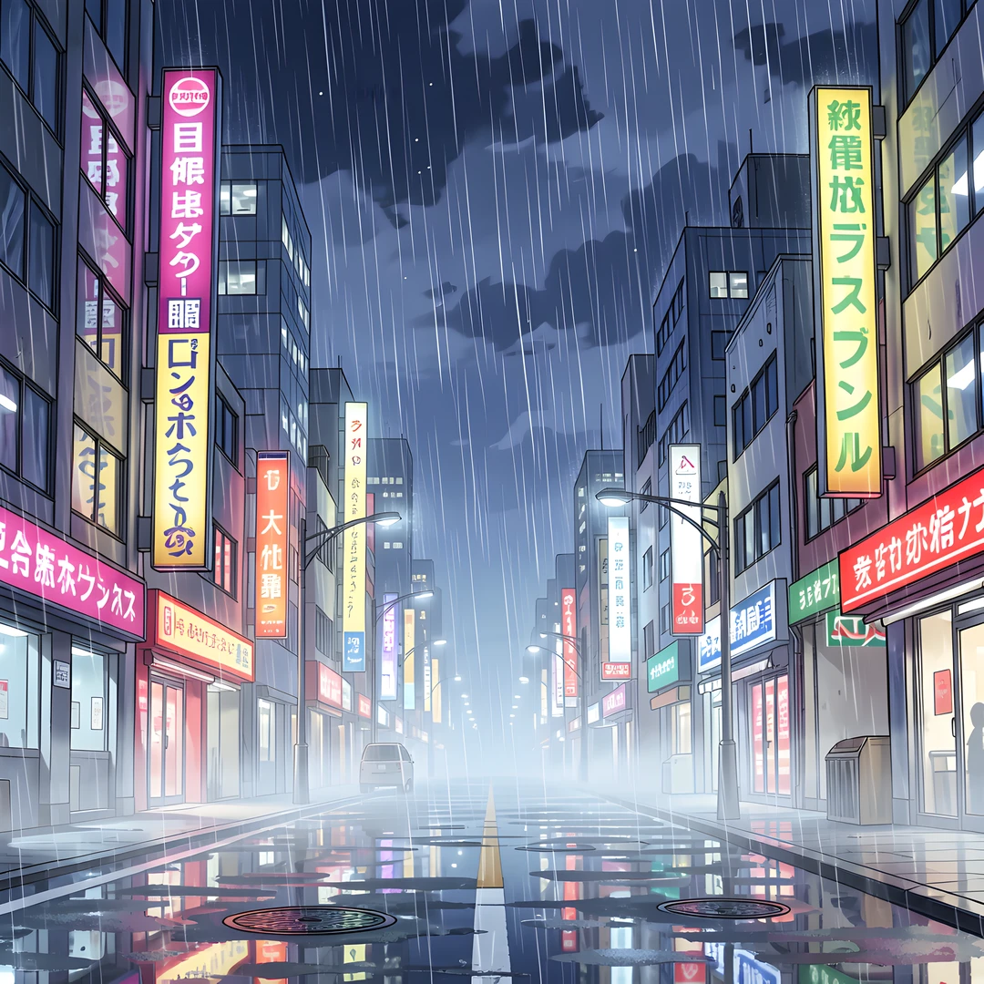 Rainy Cityscape