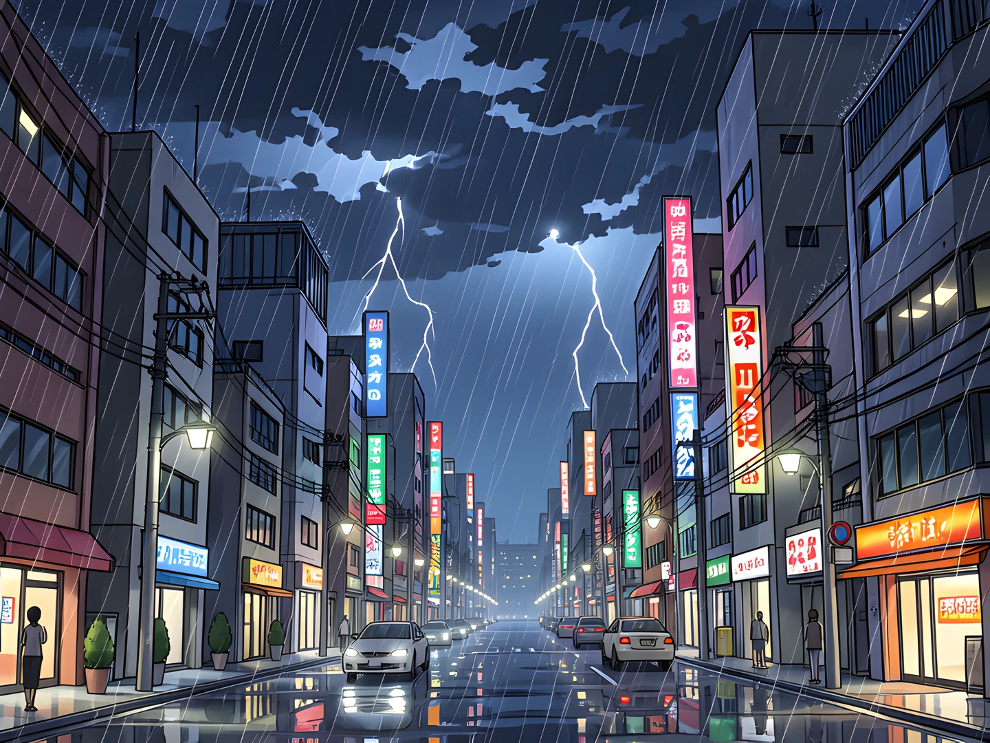 Rainy Cityscape