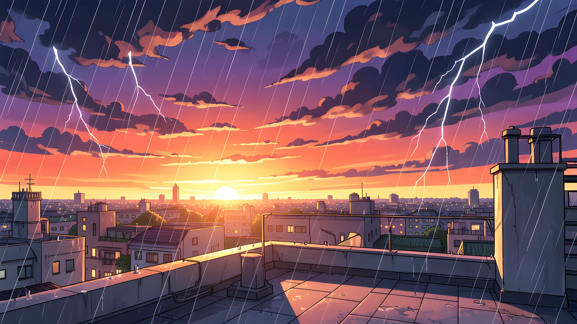 Rainy Cityscape