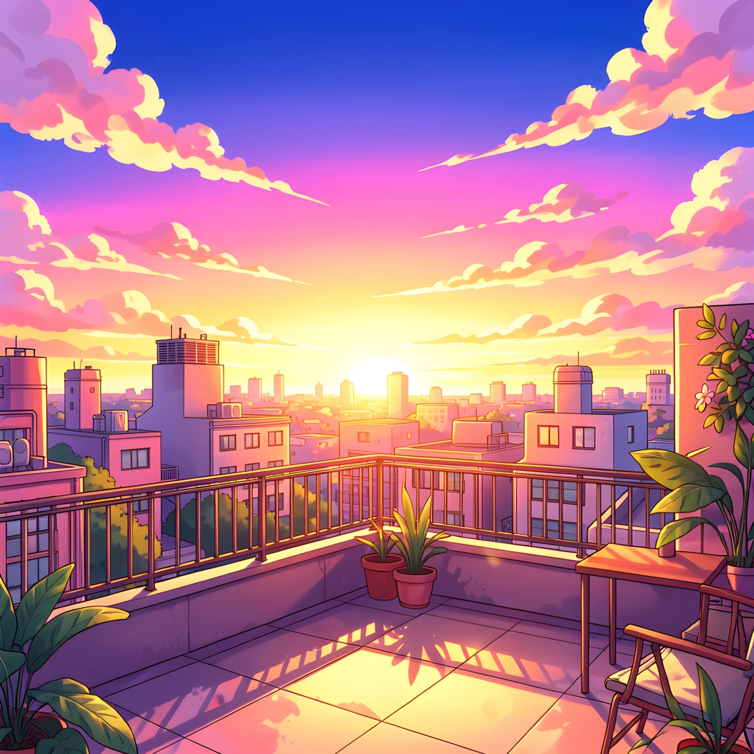 Rooftop Cityscape