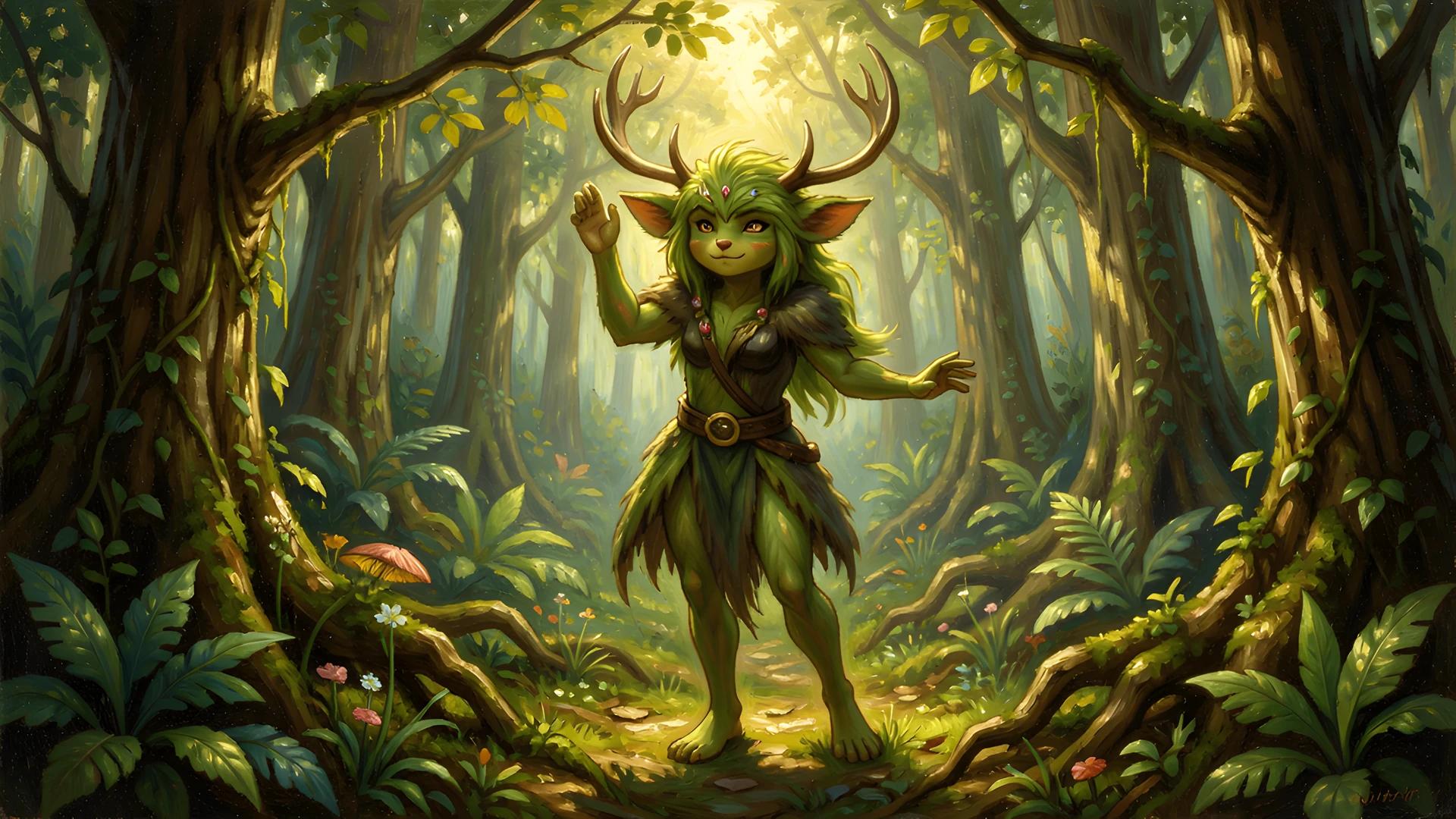 Whimsical Woodland Scene